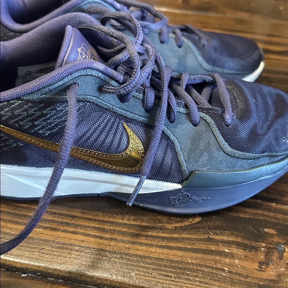 Nike Dark Purple and Gold Athletic Shoes